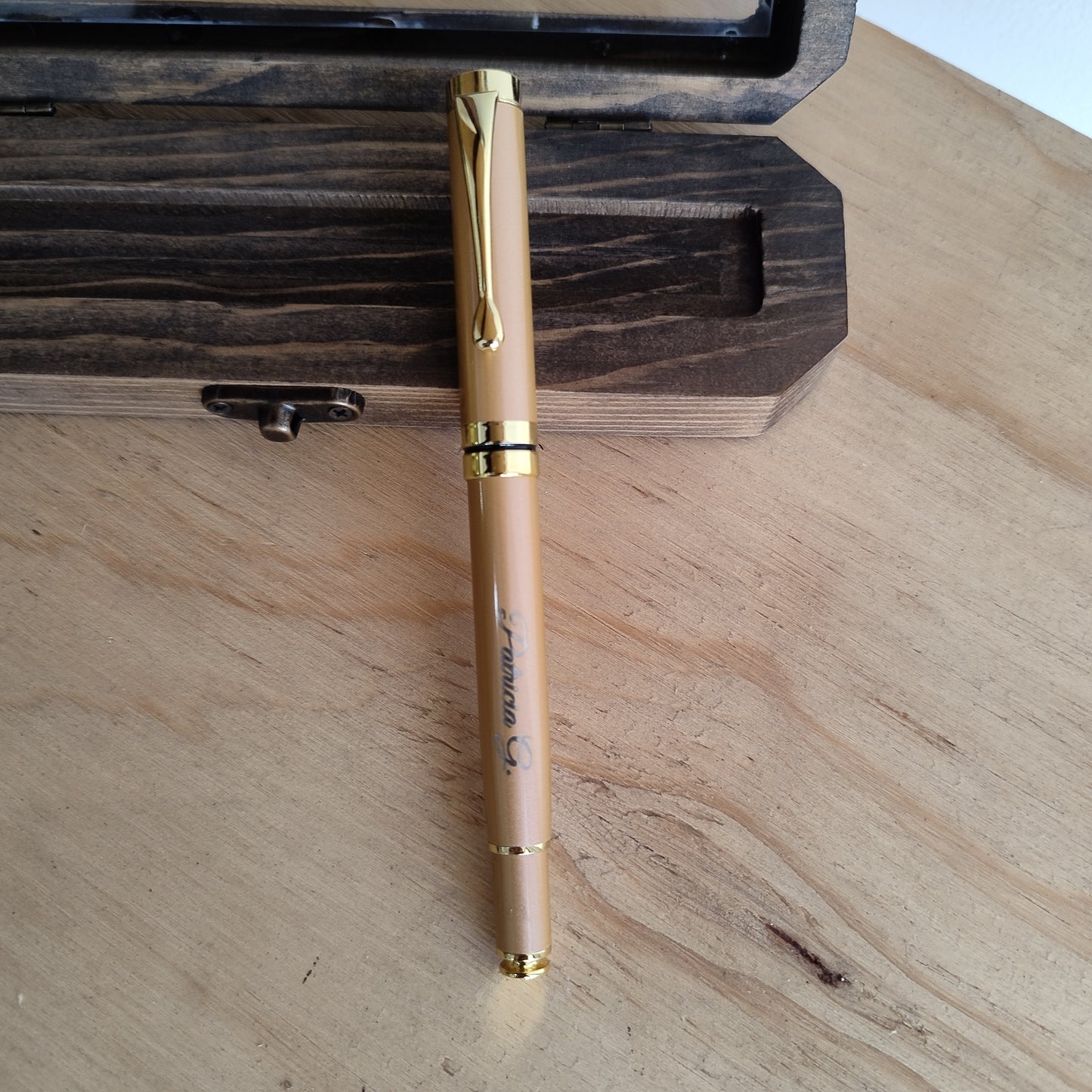 Set 2 Bolígrafos elegante con Grabado Láser | Estuche de Madera