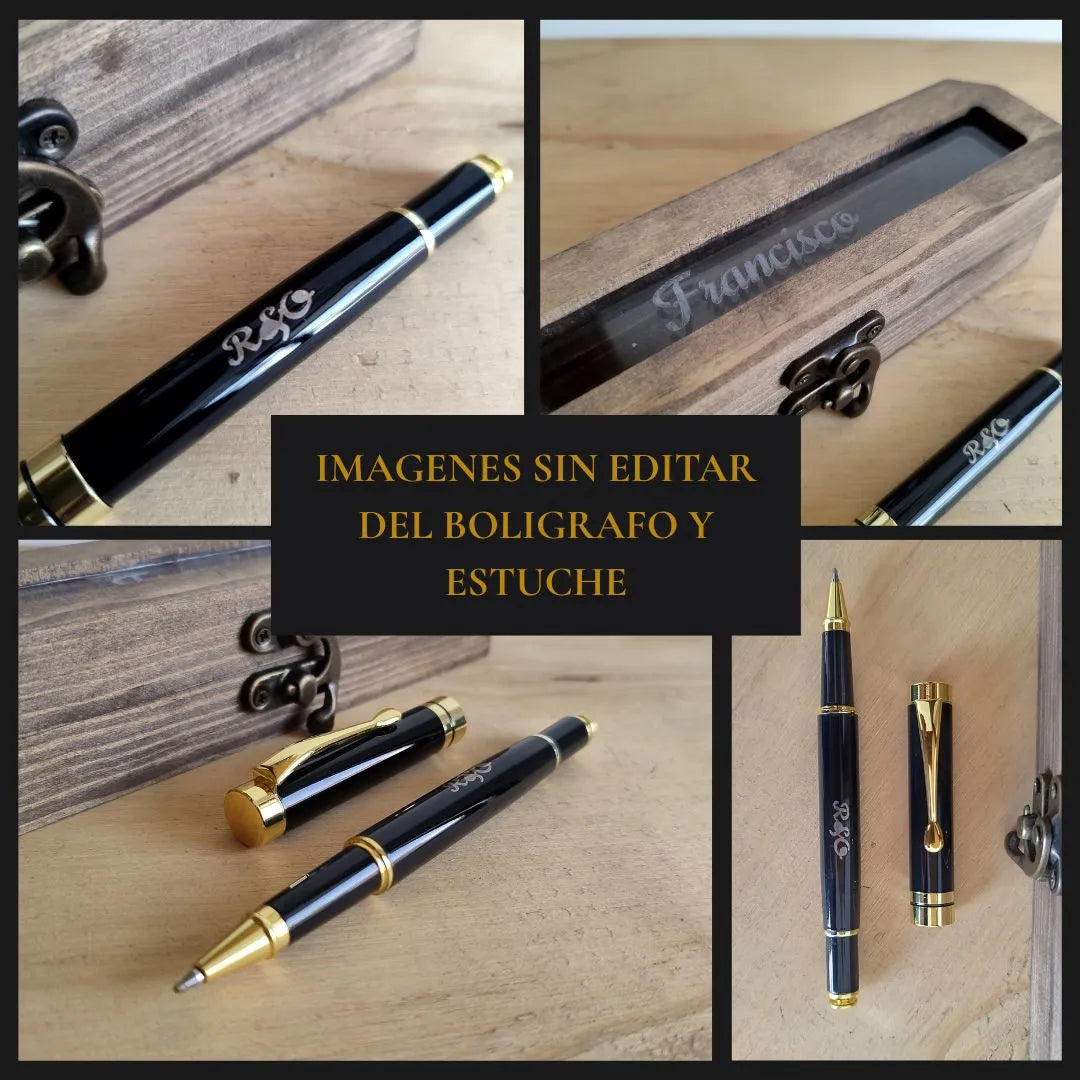 Bolígrafo Premium con Grabado Láser | Estuche de Madera