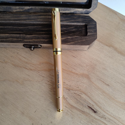 Set 2 Bolígrafos elegante con Grabado Láser | Estuche de Madera