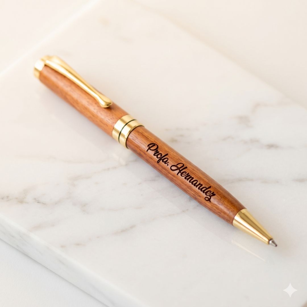 Bolígrafo Premium de Madera con Grabado Laser  | Estuche de Madera