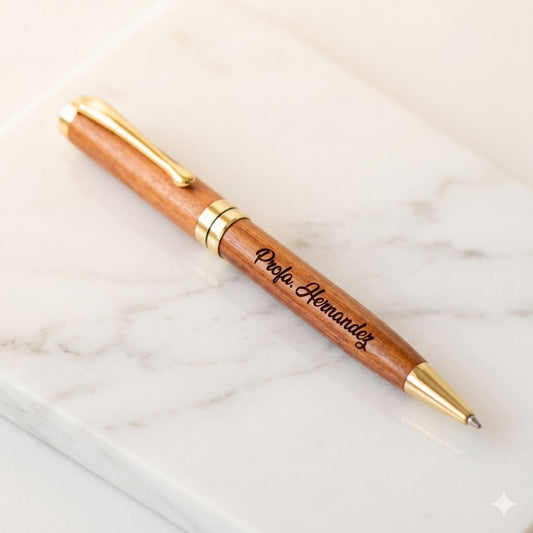 Bolígrafo Premium de Madera con Grabado Laser  | Estuche de Madera