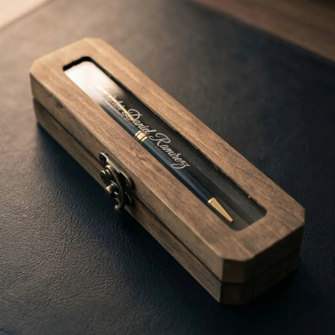 Bolígrafo Premium con Grabado Láser | Estuche de Madera