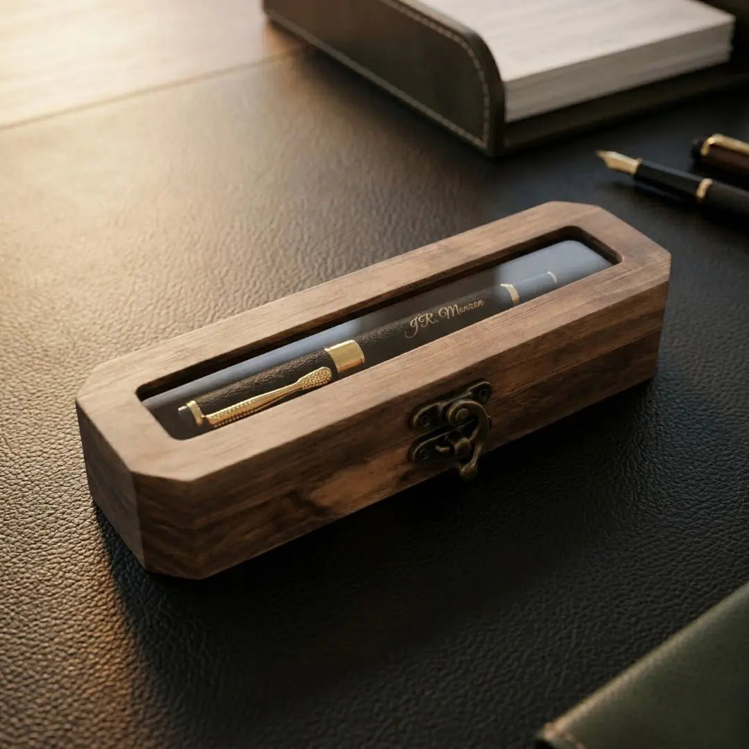 Bolígrafo Estilográfico con Grabado Laser | Estuche de Madera