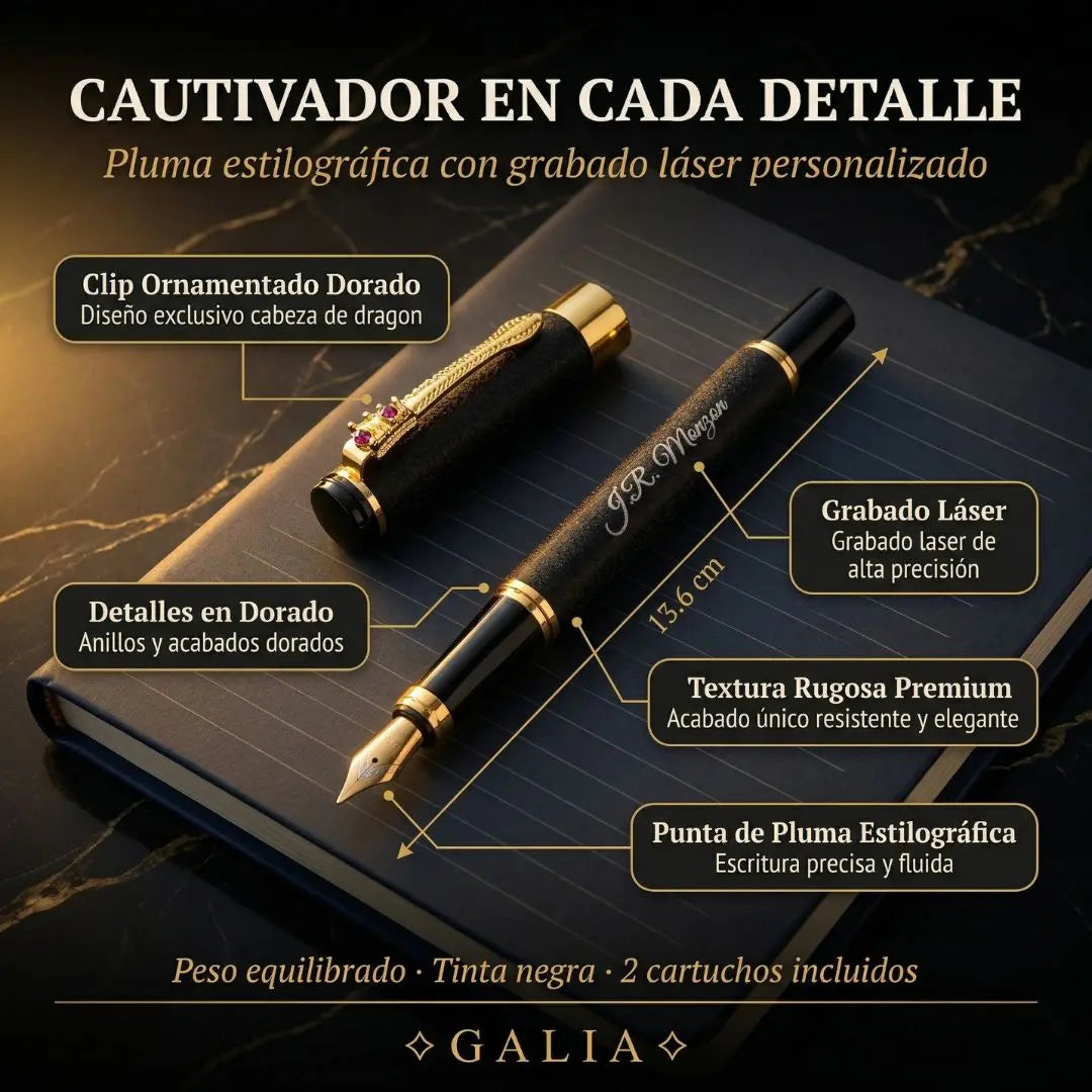 Bolígrafo Estilográfico con Grabado Laser | Estuche de Madera