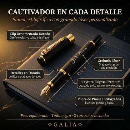 Bolígrafo Estilográfico con Grabado Laser | Estuche de Madera