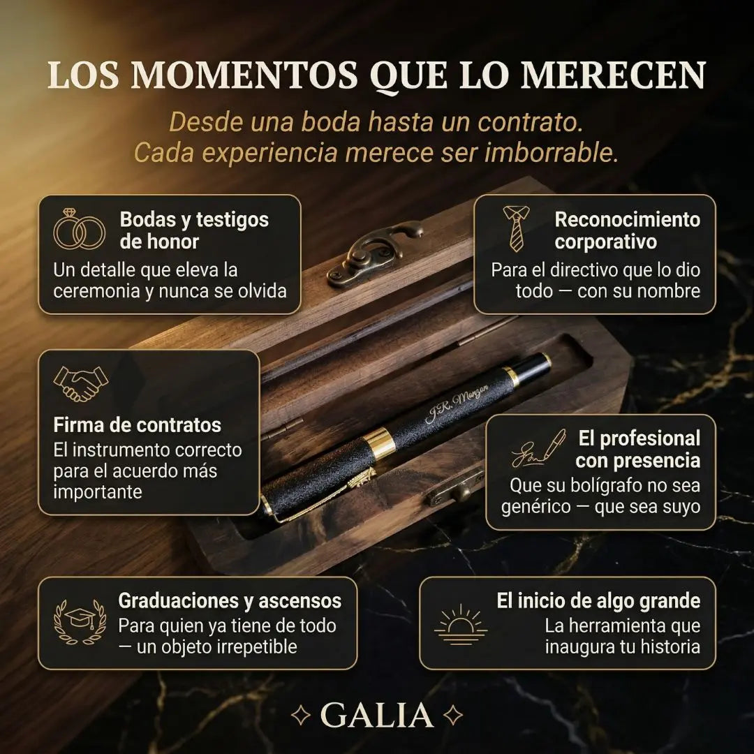 Bolígrafo Estilográfico con Grabado Laser | Estuche de Madera