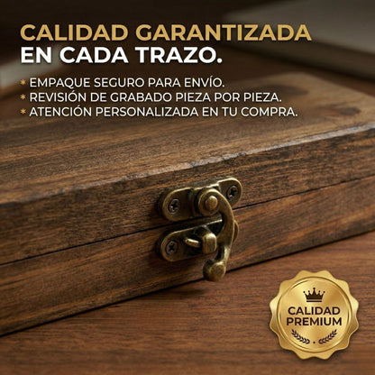 Set 2 Bolígrafos elegante con Grabado Láser | Estuche de Madera